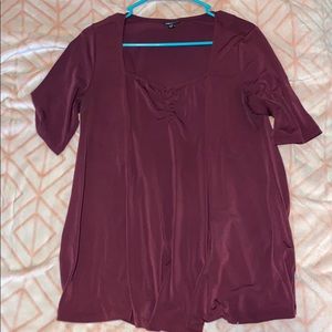 Maroon top